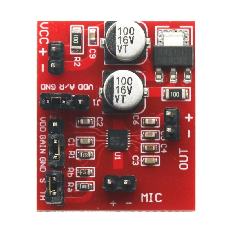 GODIYMODULES لوحة وحدة مضخم ميكروفون إلكتريت MAX9814 مع وظيفة AGC - Image 2